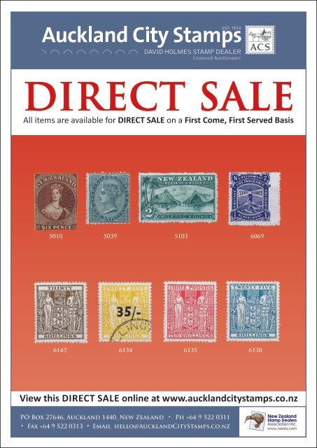 Download Direct Sale PDF - Auckland City Stamps