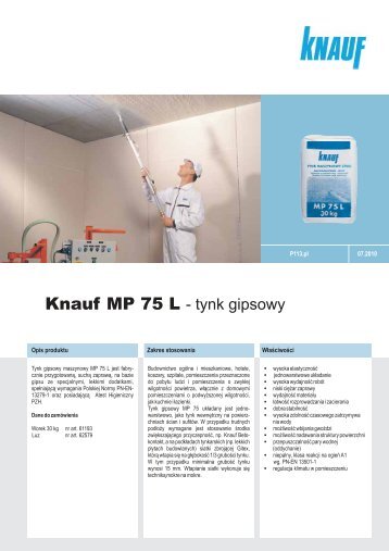 Knauf MP 75 L - tynk gipsowy - BASSBUD