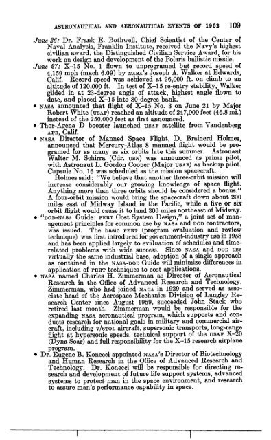 Astronautical and Aeronautical Events of 1962 - NASA's History Office