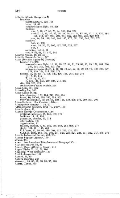 Astronautical and Aeronautical Events of 1962 - NASA's History Office