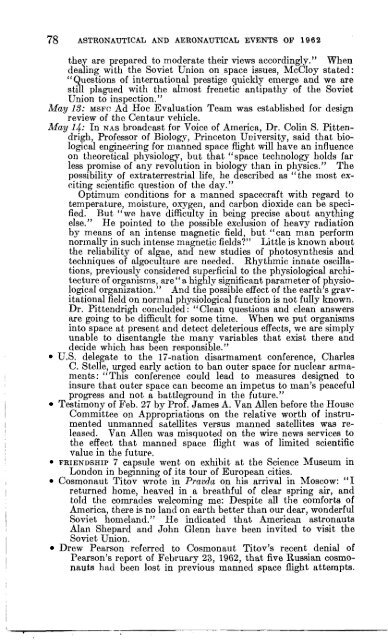 Astronautical and Aeronautical Events of 1962 - NASA's History Office