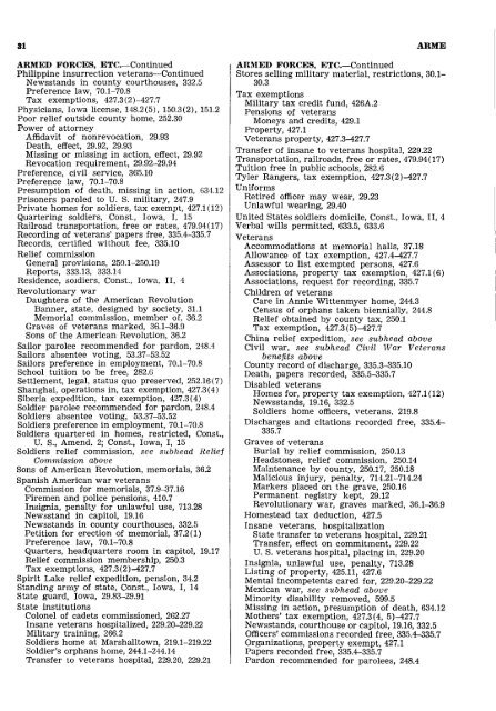 1962 Iowa Code Index.pdf - Iowa Legislature - State of Iowa