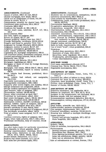 1962 Iowa Code Index.pdf - Iowa Legislature - State of Iowa