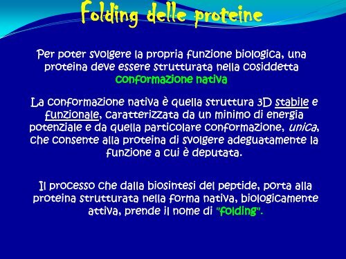 6° Lezione - Struttura delle proteine - Scuola1024