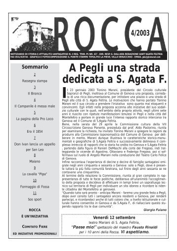 ROCCA imp. - La Rocca - il giornale di Sant'Agata Feltria