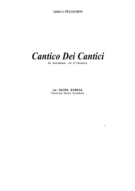 Cantico dei Cantici (PDF) - Adelio Pellegrini