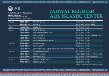 Download Jadwal Reguler AQL < Klik Disini > - Ar-Rahman Quranic ...