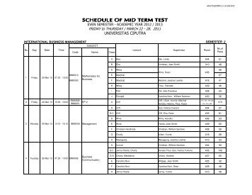 JADWAL UTS GENAP 12-13 - Universitas Ciputra