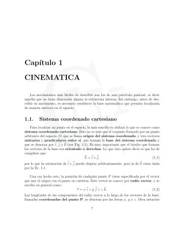 Cap´ıtulo 1 CINEMATICA - Universidad Carlos III de Madrid