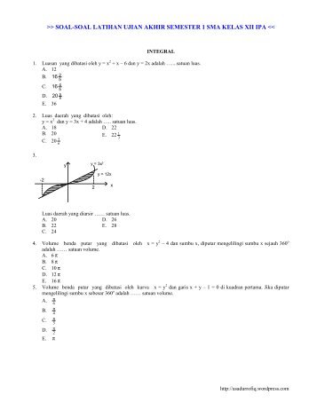 soal-soal latihan ujian akhir semester 1 sma kelas xii ipa