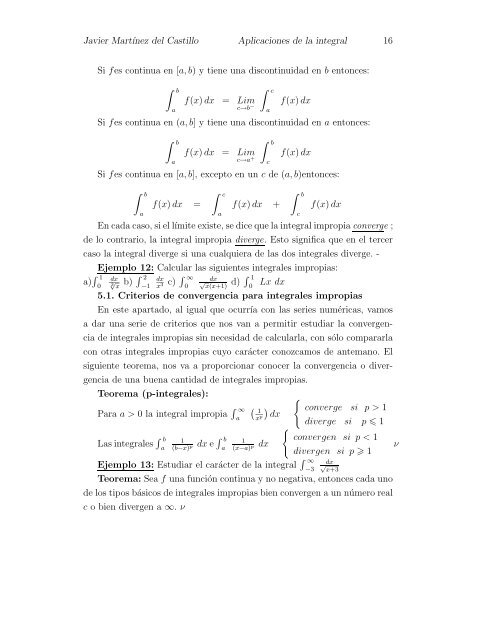 Cap´ıtulo 1 Aplicaciones de la integral