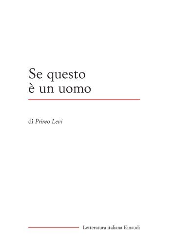 Primo Levi - Se Questo è un Uomo.pdf - G. Veronese