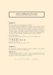 Errata e modificaç˜oes do livro-texto Cap´ıtulo 3 Cap´ıtulo 4