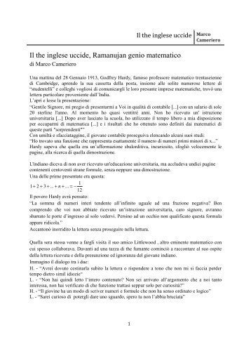 Ramanujan-genio matematico2 - Matematicamente.it