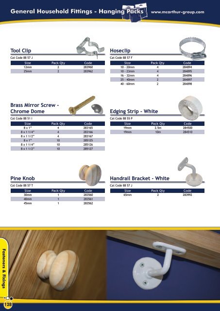 Fixings Products Catalogue PDF - McArthur Group