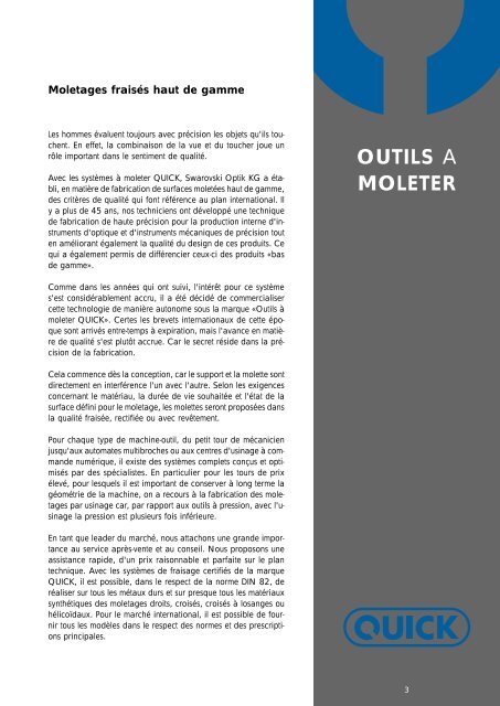 OUTILS A MOLETER - lloyd industriel