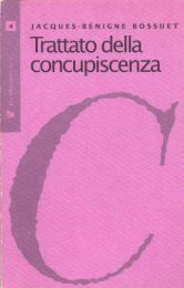 Trattato della concupiscenza- Bossuet - Popolo di Dio in Italia