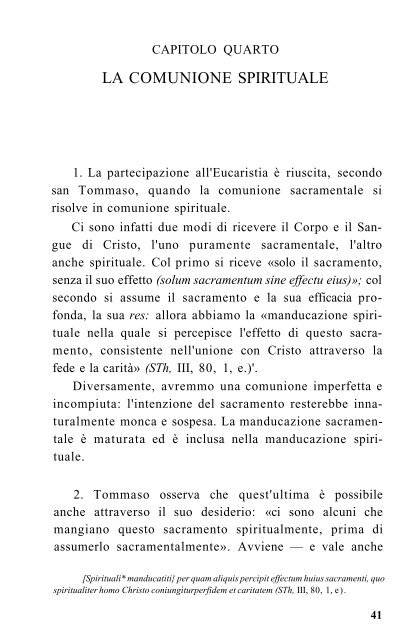 Eucaristia in san Tommaso Dottore Eucaristico. Teologia, mistica e ...