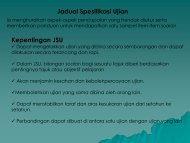 Jadual Spesifikasi Ujian Kepentingan JSU