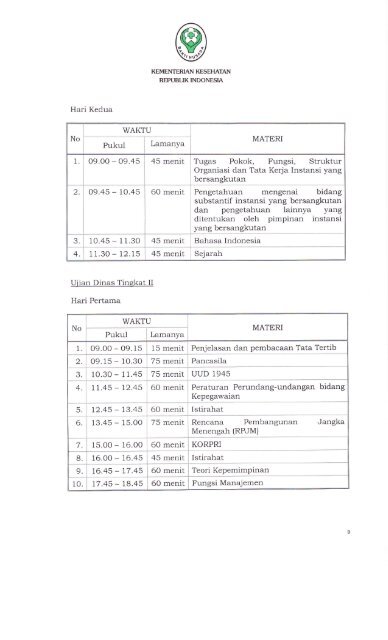 Pedoman Pelaksanaan Ujian Dinas dan Ujian Kenaikan Pangkat ...