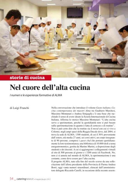 Nr 3/2012 - Maggio - Giugno - 2012 - Ristorazione e Catering