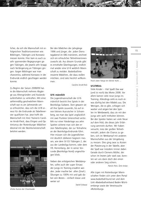 Hier kann das aktuelle SportInform zur Mitgliederversammlung 2009