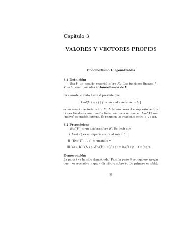 Cap´ıtulo 3 VALORES Y VECTORES PROPIOS