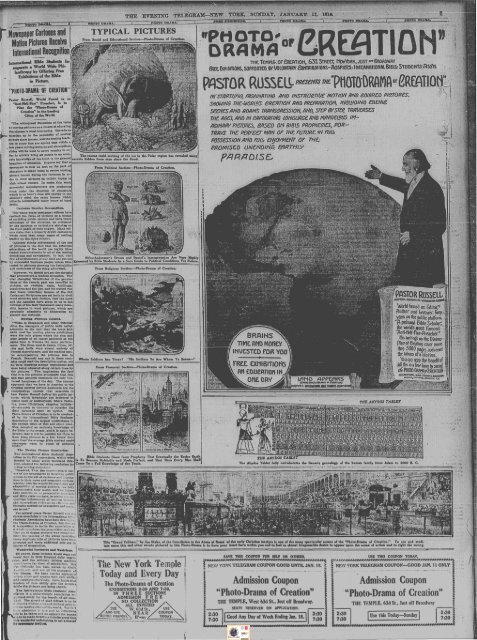 1914 Photo Drama Newspaper - Watchtower Documents