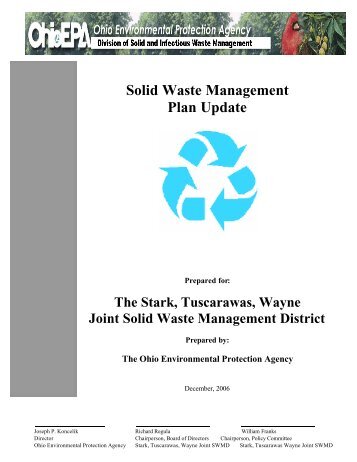 Solid Waste Management Plan Update - Stark-Tuscarawas-Wayne ...