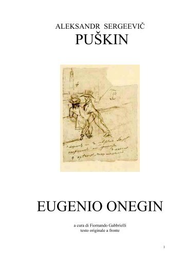 PUŠKIN EUGENIO ONEGIN - Università degli studi di Pavia