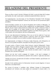 RELAZIONE DEL PRESIDENTE - fib comitato bergamo