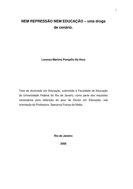 Lorenzo Martins Pompilio Da Hora - Faculdade de Educação - UFRJ