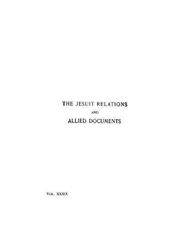 the jesuit relations allied documents - Toronto Public Library
