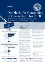 Der Markt für Contracting in Deutschland bis 2020 - trend:research