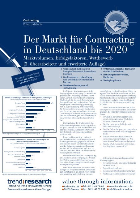 Der Markt für Contracting in Deutschland bis 2020 - trend:research