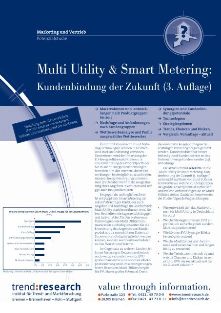 Multi Utility & Smart Metering: Kundenbindung der ... - trend:research
