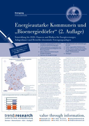 Energieautarke Kommunen und „Bioenergiedörfer ... - trend:research