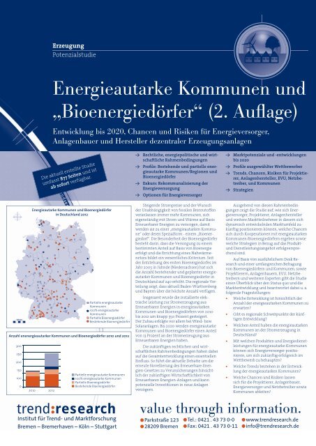 Energieautarke Kommunen und „Bioenergiedörfer ... - trend:research