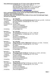 neue Kurse ab April 2012 - Turnverein Tamm e.V. 1898
