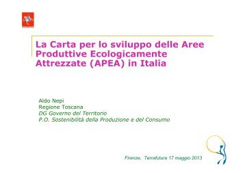 presentazione NEPI - Provincia di Firenze