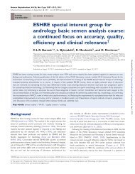 ESHRE special interest group for andrology basic semen analysis ...