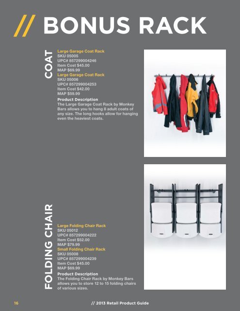 Monkey Bars 2013 Retail Product Catalog