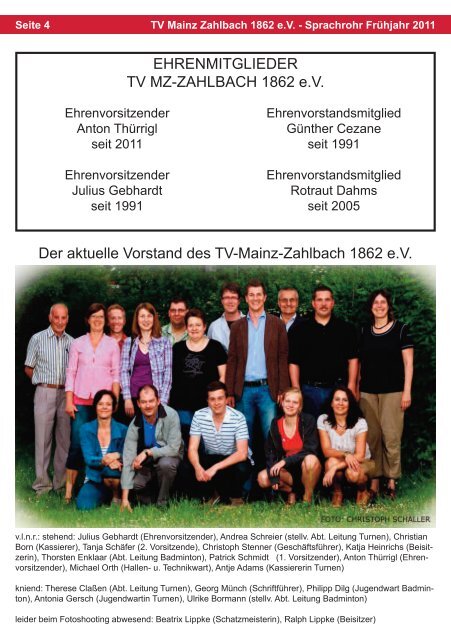 Sprachrohr - TV Mainz-Zahlbach 1862 eV