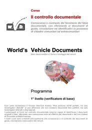 Programma I° Livello - World's Vehicle Documents