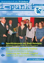 Sportförderpreis der Stadt Reinheim 15. Zeilharder ... - TV Zeilhard