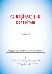 GİRİŞİMCİLİK DERS KİTABI