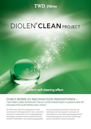 DIOLEN® CLEAN PrOjECT - TWD Fibres GmbH Deggendorf