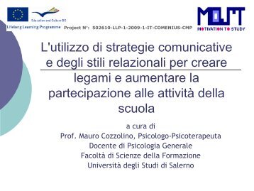 L'utilizzo di strategie comunicative e degli stili relazionali - MOST ...