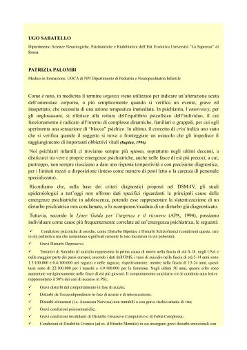 UGO SABATELLO PATRIZIA PALOMBI Come è ... - Fiore del Deserto