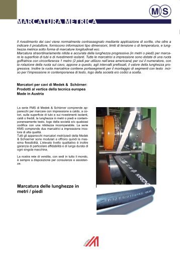 Opzioni per marcatori a metri e piedi - Medek & Schörner GmbH